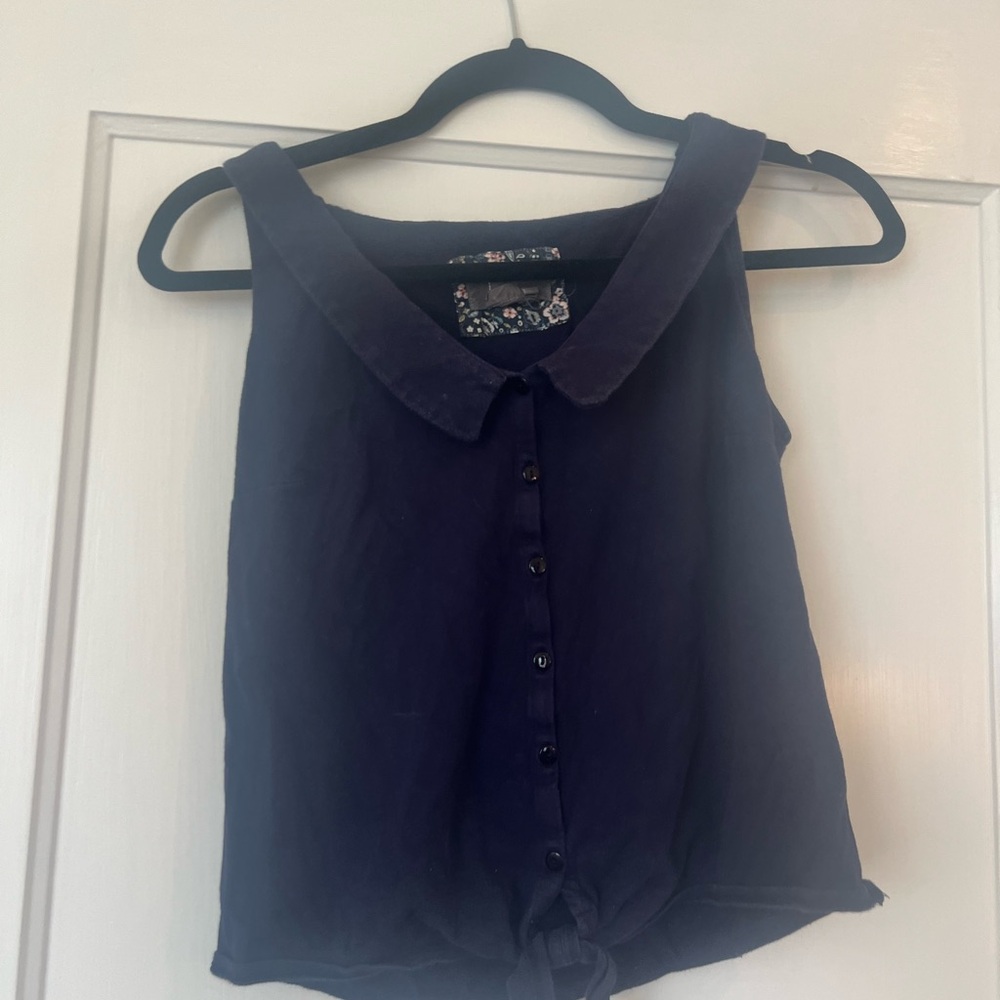 Anthropologie Navy Tank Top